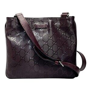 GUCCI GG Imprime Brown Shoulder Bag